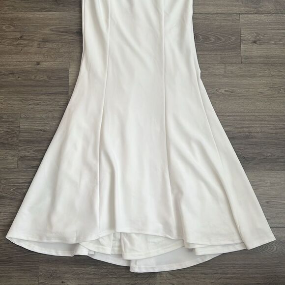 Lulus Forever Beloved Mermaid Wedding Dress Medium White Lace Cap Sleeves Bridal - Picture 6 of 12